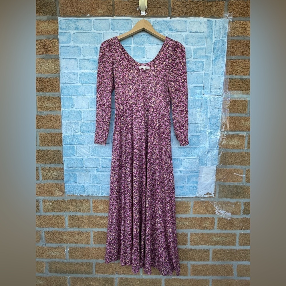 LOVESHACKFANCY Poeta Dress in Cherry Wine dress XS - Picture 5 of 16